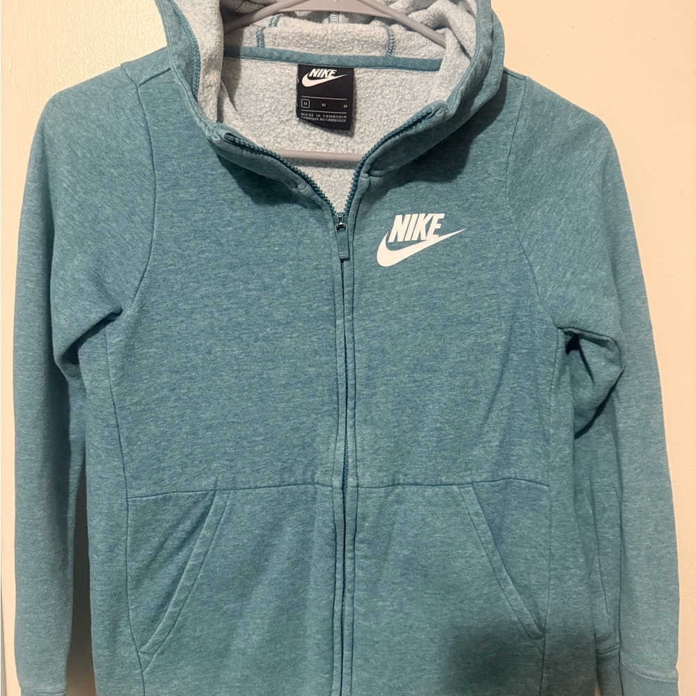Nike Kids Teal Full-Zip Hoodie